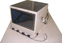 シールドボックス・電波暗箱の製作事例_無線通信機器検査ライン用簡易シールドボックス